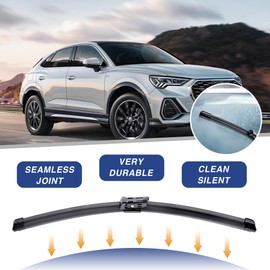 Icexsnow 24"+19" Water Repellent Windshield Wiper Blades Replacement for Volkswagen Jetta 2019-2011,Passat 2018-2012,VW CC 2017-2013 Silicone Automotive Replacement Windshield Wiper Blades(Top Lock)