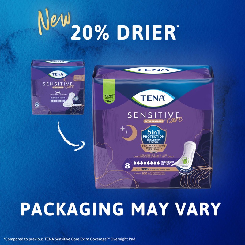 Tena Sensitive Care Incontinence Pads, Bladder Control, Postpartum for Women,