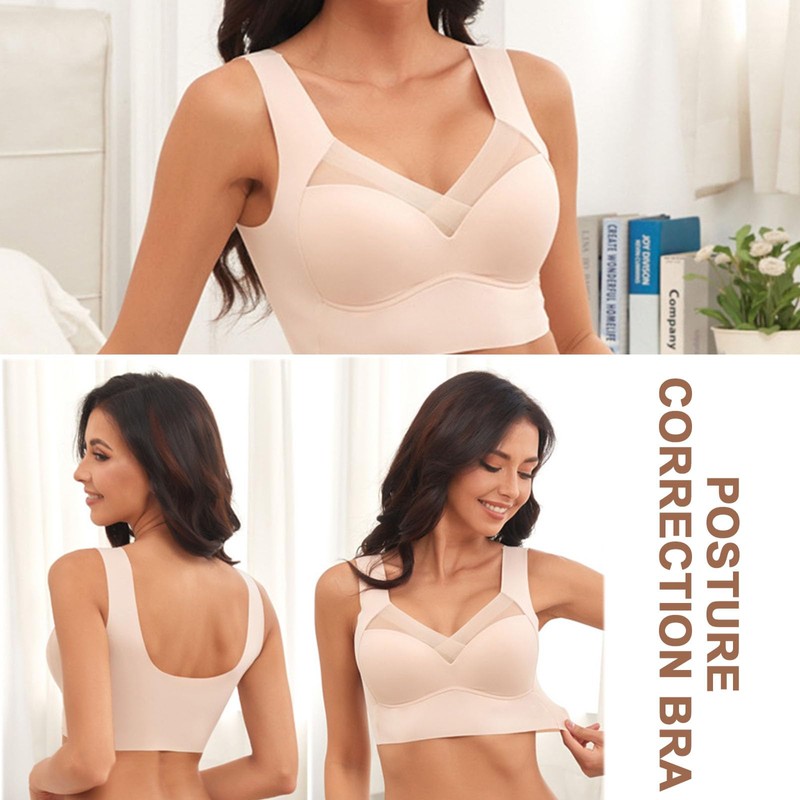 SSKHE Posture Correction Back Bra Women's Comfy Seamless Push-Up Posture