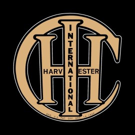 Vintage International Harvester IHC - Vintage 1909 Redrawn Emblem Sticker Decal - #4 - 8.25 inch x 8.30 inch