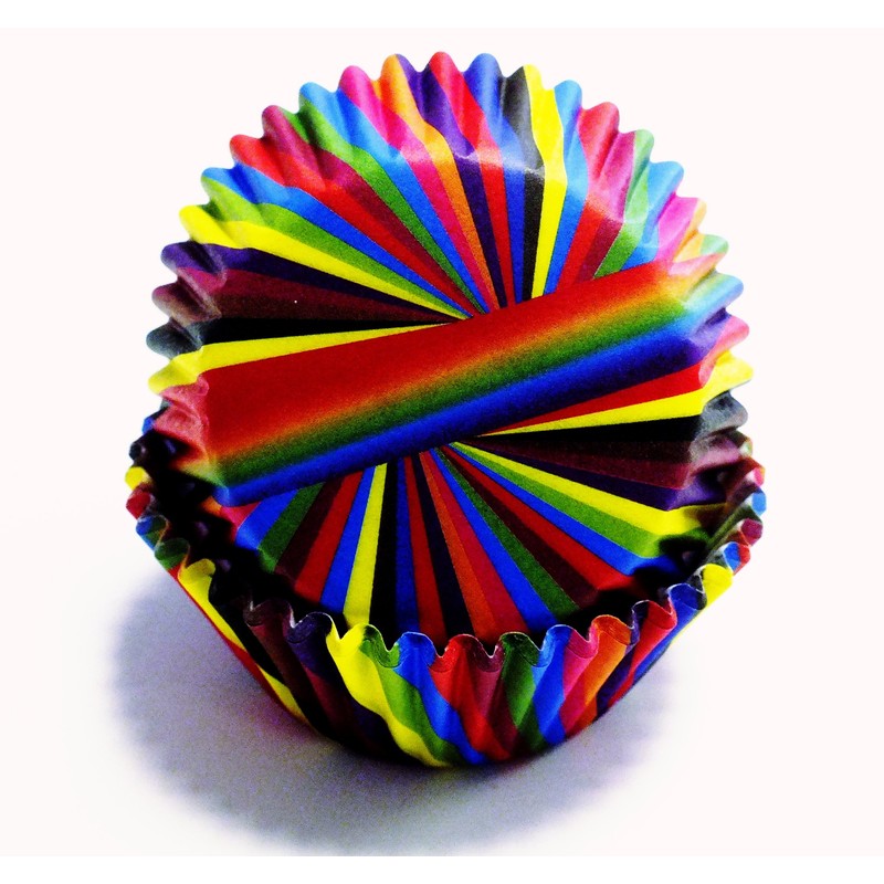 PME BC728 Snazzy Stripes Paper Baking Cases for Cupcakes, Standard