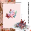 iGifts And Cards Pink Butterfly Paradise Pop-Up 3D Greeting Card