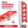 ARROW 6.3-Inch Torpedo Level, Magnetic Leveler with 0°/30°/45°/90° Bubbles, Top-view