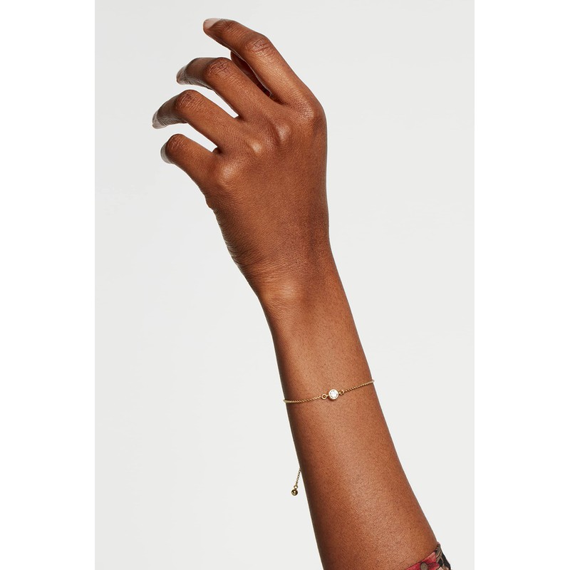 Ted Baker Sarsa Crystal Drawstring Adjustable Bracelet For Women (Gold/Crystal)