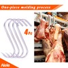 Alele Heavy Duty S-Hooks 10" Stainless Steel Meat Hooks for