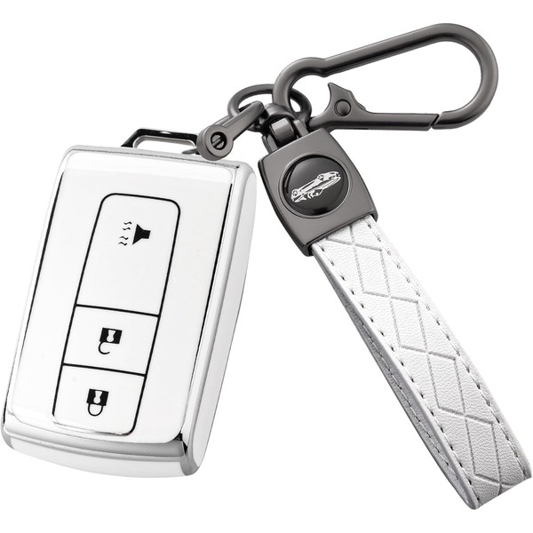 Flensent Key Fob Cover with Keychain for Toyota Prius 2004