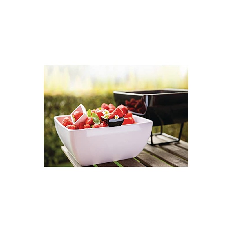 APS GF136 Melamine Square Bowl, 19 cm Item Length, Pure
