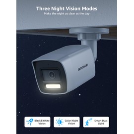 ANNKE 2 Pack UltraHD 4K PoE Security Camera, 8MP Bullet IP Outdoor Camera, AI Human & Vehicle Detection, Built-in Mic & SD Card Slot, RTSP, IP67 Waterproof, Spotlight Color Night Vision, 4mm Lens-C800