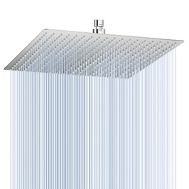 KINLIV 16 inch Large Rain Shower Head Ceiling Mounted - All Metal 304 Stainless Steel, Full Body Rainfall Shower with 324 Silicone Nozzles - Waterfall Bathroom Square Showerheads, Chrome Polished…