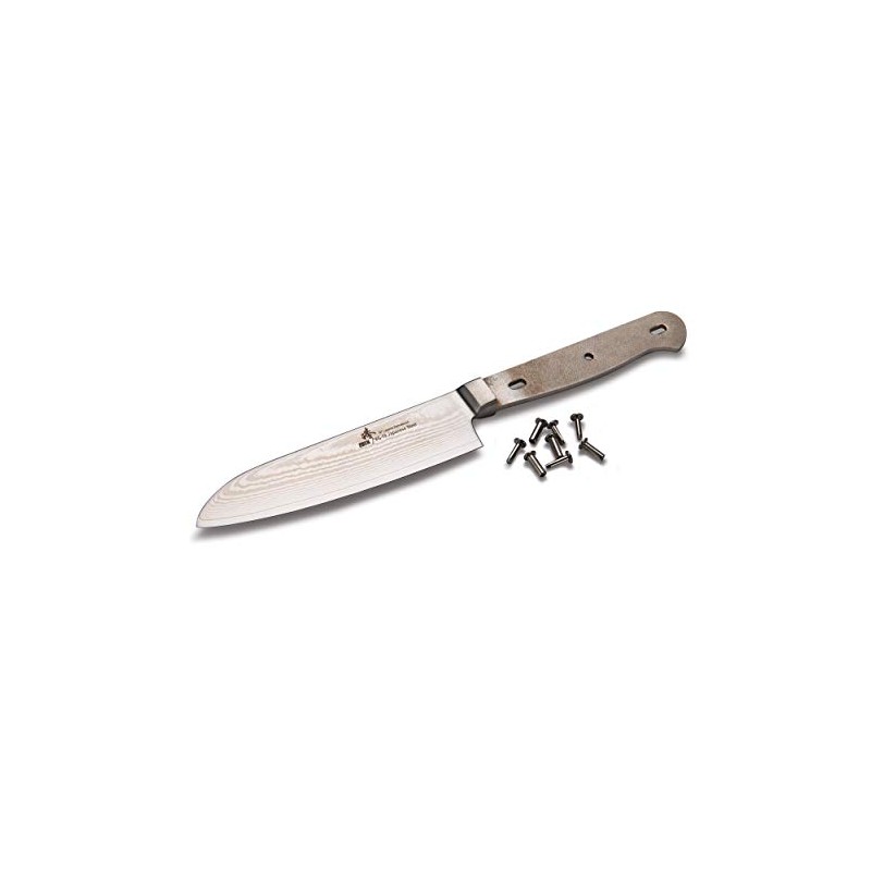 ZHEN Woodworking Project Kit Santoku Knife, Blade Blank, 4-13/16"L X