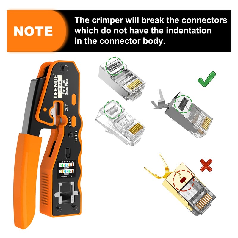 LEENUE RJ45 Crimping Tool Set, Network Tool Set with 10