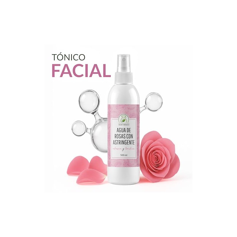 Productos Mart Mexico Agua De Rosas Con Astringente Hidratante Facial