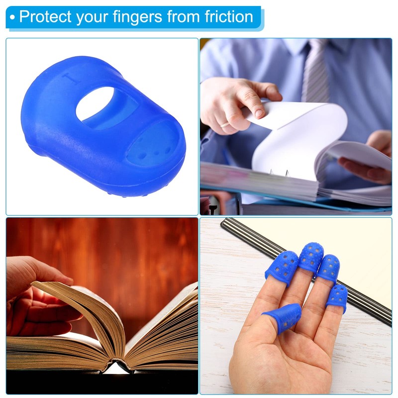 PATIKIL 0.71 Inch Rubber Finger Tips, 15 Pack Silicone Thumb