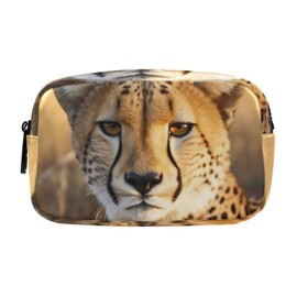 xigua Big Capacity Pencil Case,Pencil Pen Pouch Bag Cosmetic Bag Storage Case Middle School College Office Organizer for Student Teens Girls Adults -Adult Cheetah Animal