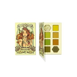 SHEGLAM Paleta de Sombra de Ojos Metálica Glitter 8 Colores Alto Pigmento Verde Oro Larga Duración Colección Horóscopo Paleta de Sombras de Ojos -... 