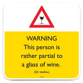 Brainbox Candy - Funny 'Partial to Wine Coaster' - Small Gift Ideas for Him Her - Friends Birthday - Housewarming Present - New Home Gift - Funny Gifts for Women Men