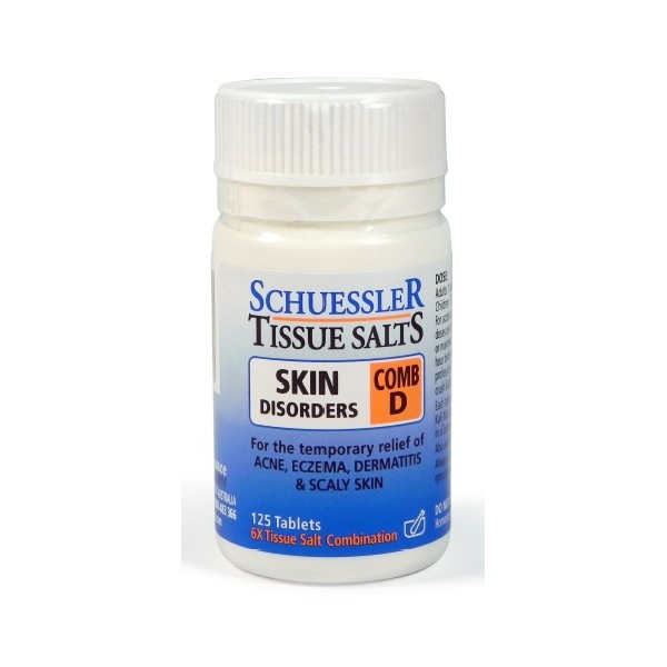 Schuessler Tissue Salts COMB (D) Skin Disorders Tablets 125