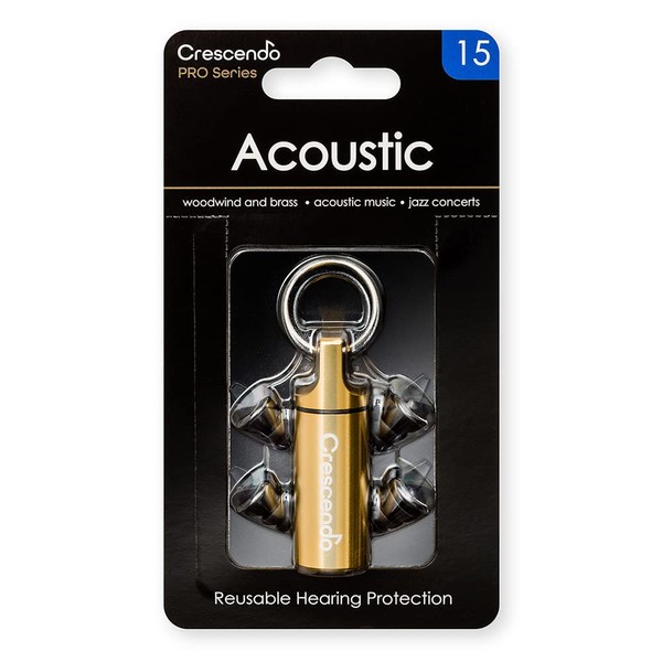 CRESCENDO PRO Ear Plugs for Wind Instruments Acoustic Jazz Ear Protector Acoustic 15