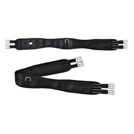 Preto Synthetic Strap Horse Saddle Jumping Training Soft Neoprene and Padded Elastic End Anatomical Horse Anti Chafing Anti-Gall Comfort Cushioning Performance Ergonomic