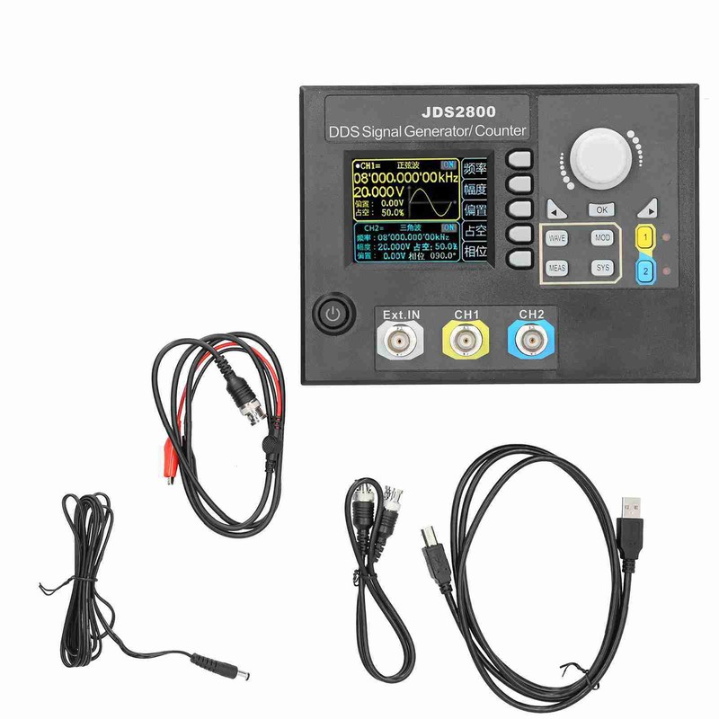 JDS2800-60MHz Function Signal Generator 2.4in LCD DDS Dual Channel Signal