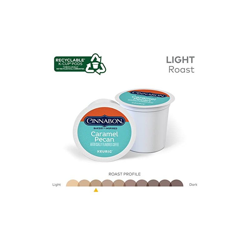 Cinnabon Caramel Pecan Coffee, Keurig Single Serve K-Cup Pods, 72