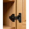 2 Pack Half Cover Hinge Gun Black, Suitable for Frameless