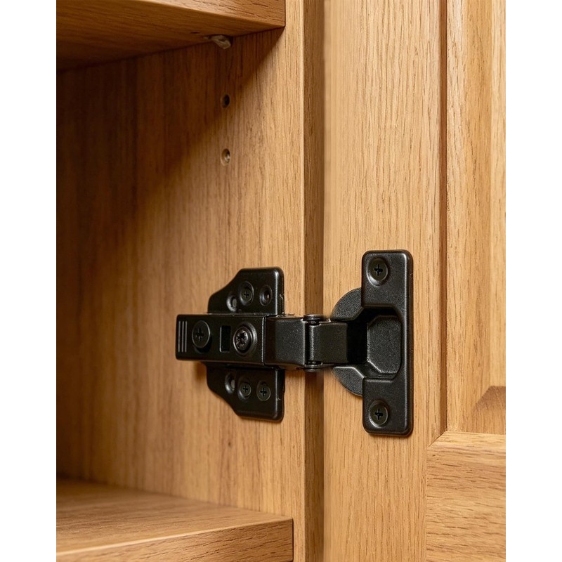 2 Pack Half Cover Hinge Gun Black, Suitable for Frameless