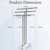 Kayfia 40" Standing Towel Rack with Weighted Marble Base, Width
