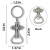 12 Pcs Portable Beer Bottle Opener Keychain, Cross Keychains With