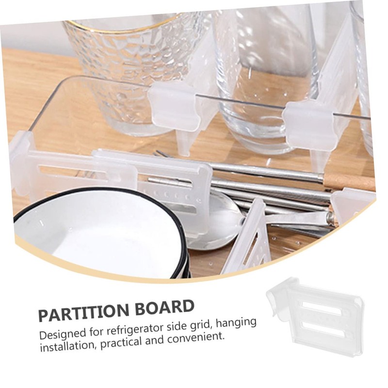 Operitacx 8Pcs Expandable Fridge Organizers Side Door Dividers for Refrigerator