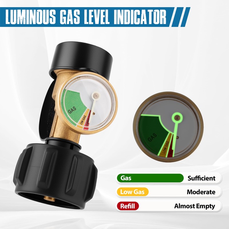 Siziviki 2 Pack Propane Tank Gauge with Leak Detector