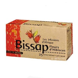 [Infusion 100% Bissap] Set of 2 Bissap Infusion Boxes | Hibiscus Flower Tea - Karkade | 100% Natural | 2 x 25 Filter Bags of 1.6 g