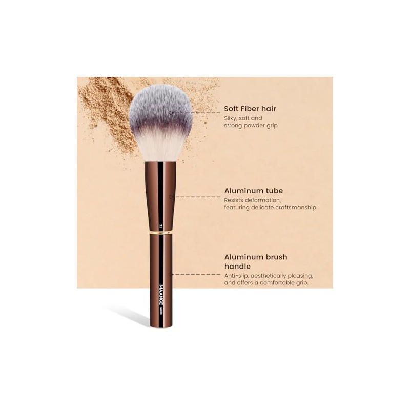 MAANGE Set de Brochas de Maquillaje Profesional con Estuche 13PCS