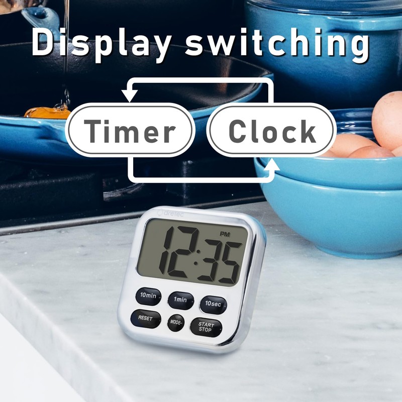 dretec Large Screen Timer, 6 Keys, Various Functions, Switch Clock
