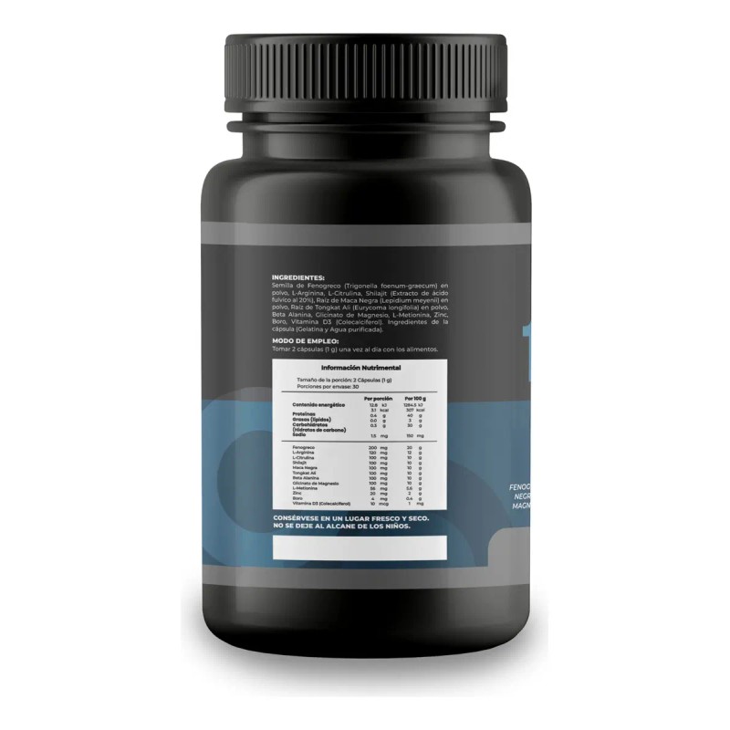 Suplemento Testosterona Hombre Endaroo Ingredientes Activos Cápsulas