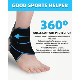 KGDUYC Pack of 2 Adjustable Ankle Bandages, Ankle Brace, Sports Protect Ankle Brace, High Elastic Ankle Support for Football, Running, Cycling, Right and Left Bandage