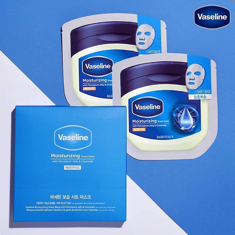 Vaseline Sheet Mask Pack of 10 Blue Sheet Pack Korea