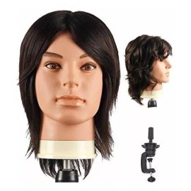 Zenyinfa Maniqui Cabeza Cabello Natural #2 Marrón 40 Cm Zenyinfa