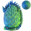 VABAO 3D Printed Green Dragon with Crystal Egg Articulated Fidget