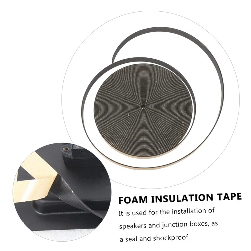 Kisangel Seal Gasket for Speaker 12mm Cell Foam Tape Soundproofing