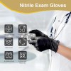 Schneider & Kingfa Black Nitrile Disposable Gloves XL Latex &