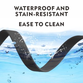 Dog Training Leash - Easy to Clean Waterproof; Heavy Duty Recall; Short & Long Sizes 6ft-50ft for Hiking, Yard, Beach & Swimming; Black, 16ft