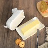 Bicuzat Ceramic Dachshund Butter Dish with Lid, Butter Keeper Butter