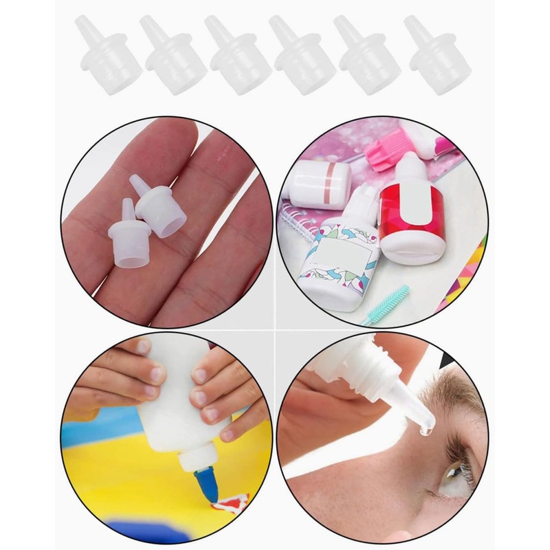KGDUYC Pack of 50 Eyelash Glue Bottle Cap, Eyelash Glue