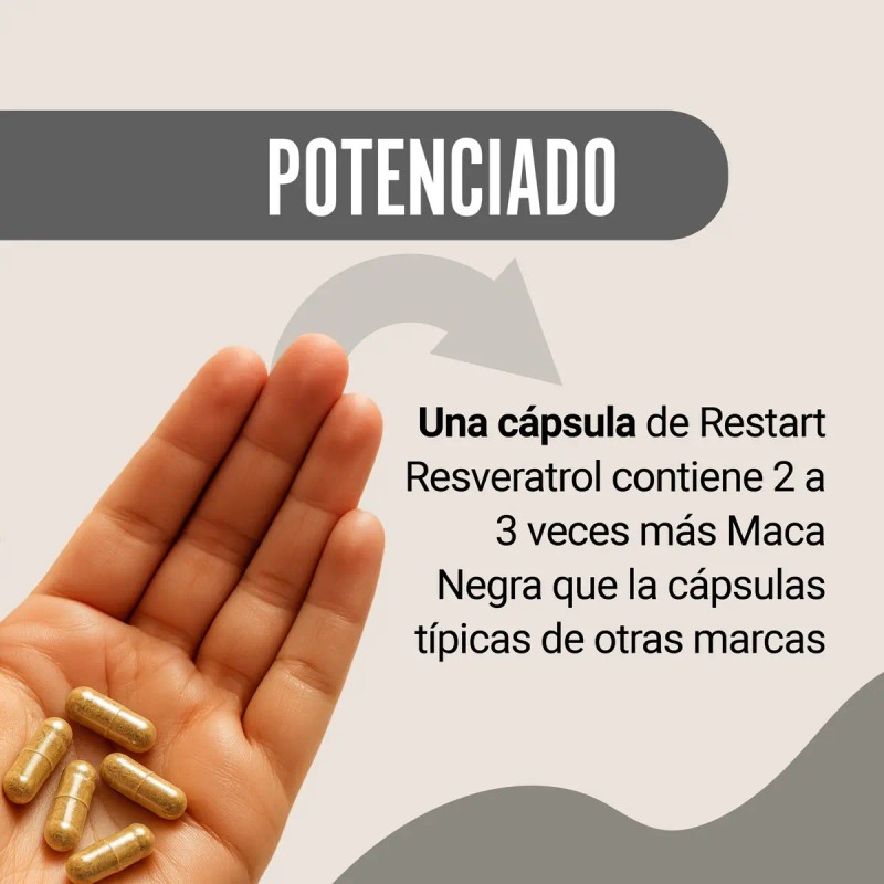 Restart Maca Negra Orgánica Peruana Citrulina Black 1000mg Por Porción