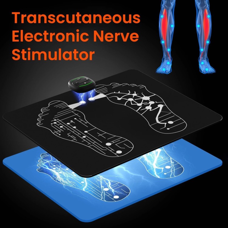 AMZTRONICS EMS Foot Massager Mat via Hand Remote Control