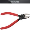 Utoolmart 5 Inch Pliers Red handle Long Diagonal Cutting Plier