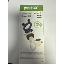 Haakaa Fresh Food Feeder And Cover Set Steel Blu check others colors on my store