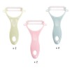 6 Pieces Peeler Ceramic Peeler 3 Color with Ceramic Blade