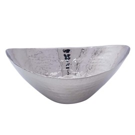 CIY-cookityourself Hammered Stainless Steel Oval Serving Dish Platter Snack Bowl Serveware Utensil